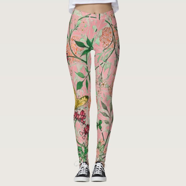 Legging William Morris FLORES E BORRACHAS (Frente)