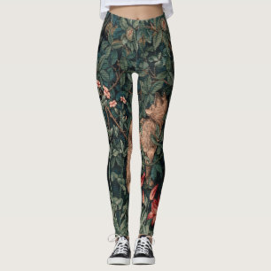 Legging William Morris Greenery Fox Willife