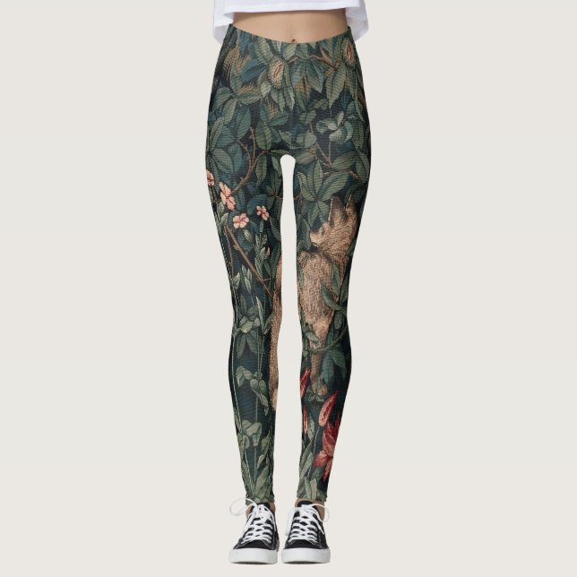 Legging William Morris Greenery Fox Willife (Frente)