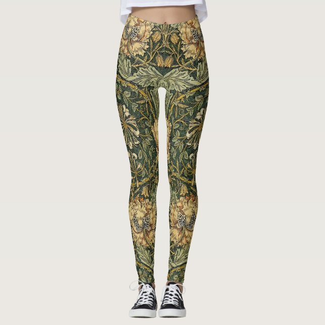 Legging William Morris Honeysuckle Green Floral (Frente)
