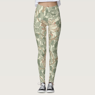 Legging William Morris Honeysuckle Green Floral