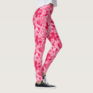 Legging William Morris Iris e Lily, Fuchsia Pink