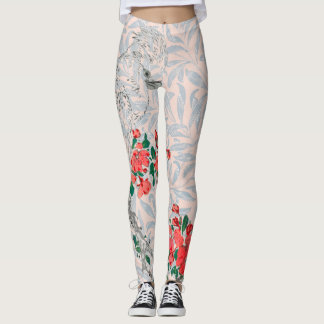 LEGGING WILLIAM MORRIS JAPONESE IMPRESSÃO PARROT