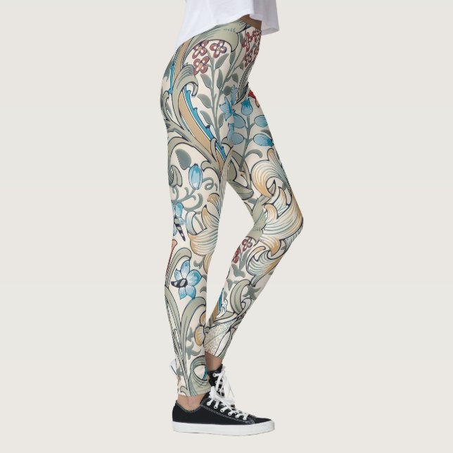 Legging William Morris Lily Art Nouveau Perna Floral