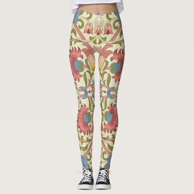 Legging William Morris Loddon Blossom Padrões Florais (Frente)