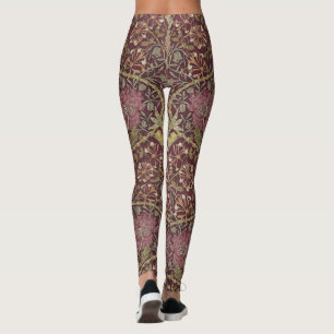 Legging William Morris, madressilva, floral. teste padrão,