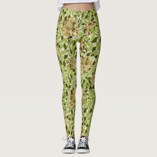 Legging William Morris Madressilva Flores Verdes