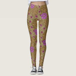 Legging William Morris Marigold, Brown, Beige e Violet