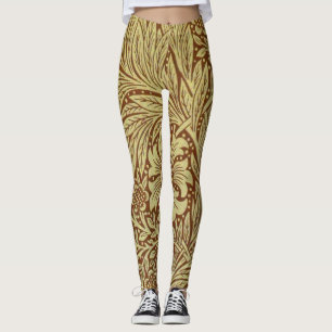 Legging William Morris Marigold Padrão Antiquado de Flor