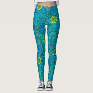 Legging William Morris Marigold, Turquesa e Cobalto Azul