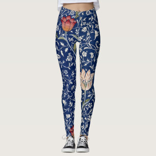 Legging William Morris Medway Tulipa Azul Floral Arte