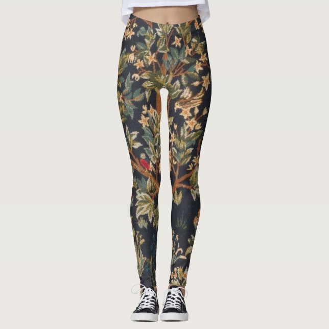 Legging William Morris - Original Da Árvore Da Vida (Frente)
