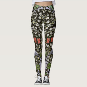 Legging William Morris - Padrão Vintage Blackthorn