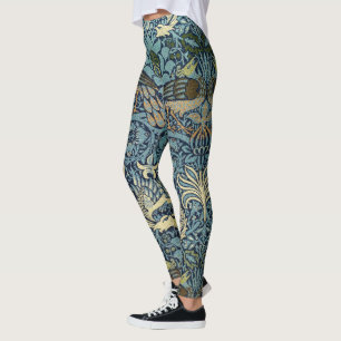 Legging William Morris Pavão e Dragão Desenho Tecido