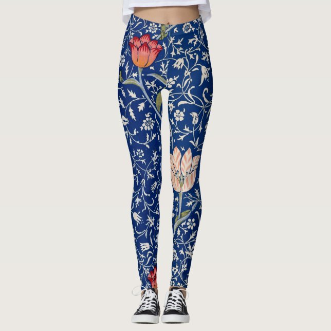 Legging William Morris Pavilhas azuis (Frente)