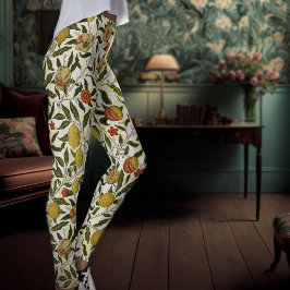 Legging William Morris Pomegranate Lemons Frutas amarelas