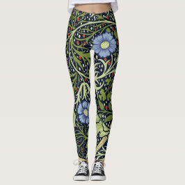 Legging William Morris Seaweed Flor Antiquado