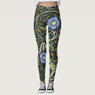 Legging William Morris Seaweed Flor Antiquado
