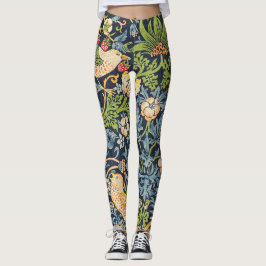 Legging William Morris Strawberry Thief Padrão Floral