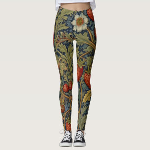 Legging William Morris Strawberry Thief Padrão Floral