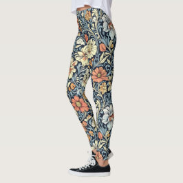 Legging William Morris style floral acanthus pattern