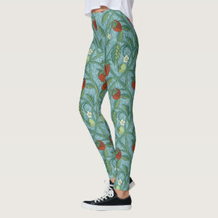 Legging William Morris Style Strawberry Thef Floral