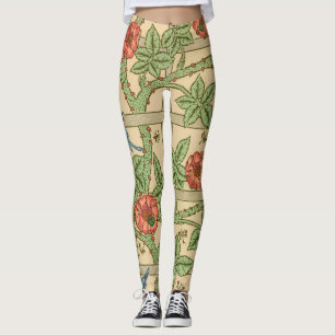 Legging William Morris Trellis Inglês Design Floral