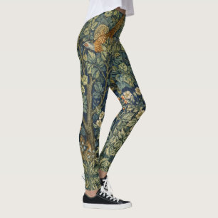 Legging William Morris Vintage Faisão Esquilo Flor