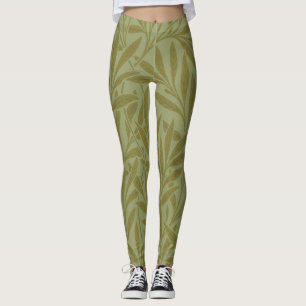 Legging William Morris Willow Antique Verde Folha Verde Ar
