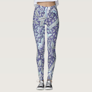Legging William Morris Windrush flores florais azuis
