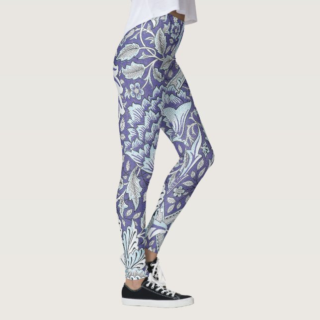 Legging william morris winrush flores azuis florais