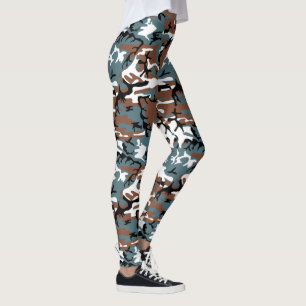 Legging Winter Lake Blue e Brown Camo
