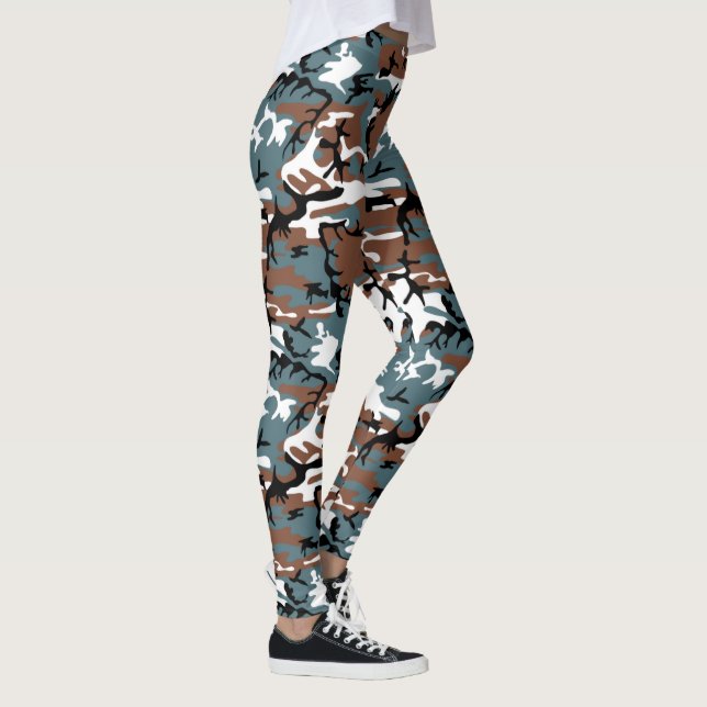 Legging Winter Lake Blue e Brown Camo (Direita)