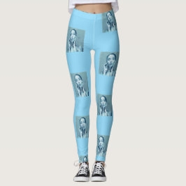 Legging "Woman in Blue" Premium Canvas
