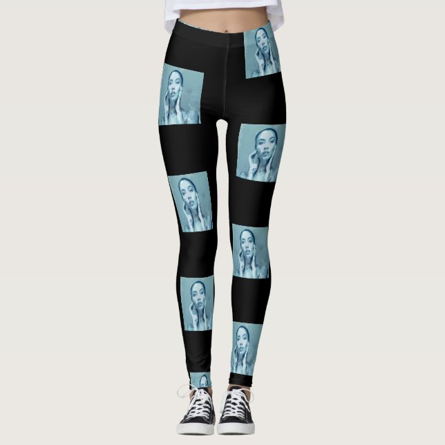 Legging "Woman in Blue" Premium Canvas  (Frente)
