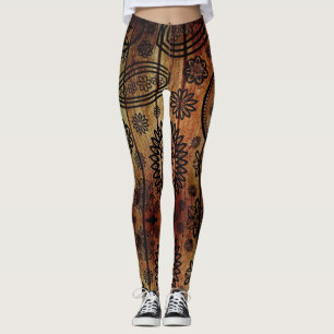 Legging Wood Henna Tattoo - Power yoga Ir