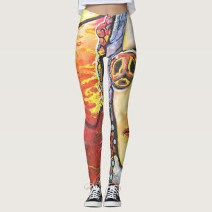 Legging Woodstock genebra de pôr com Power