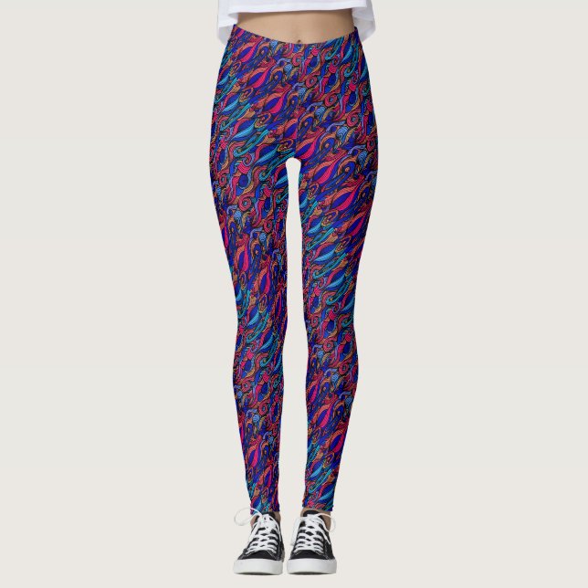Legging Wool Topped paisley (Frente)
