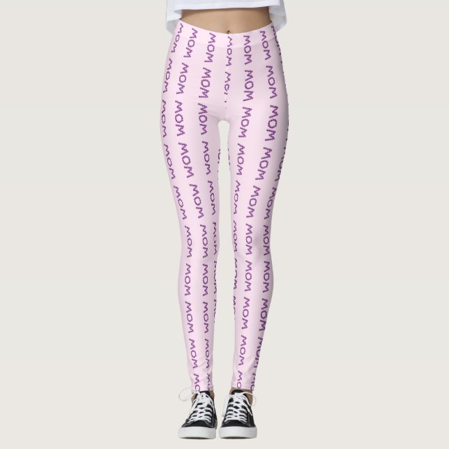Legging WOW MOM Feliz, Rosa, Custa (Frente)