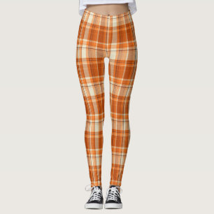 Legging Xadrez alaranjada