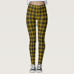 Legging Xadrez amarela de tartan MacLeod<br><div class="desc">Xadrez preta amarela de tartan do clã MacLeod</div>