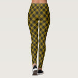 Legging Xadrez amarela de tartan MacLeod<br><div class="desc">Xadrez preta amarela de tartan do clã MacLeod</div>
