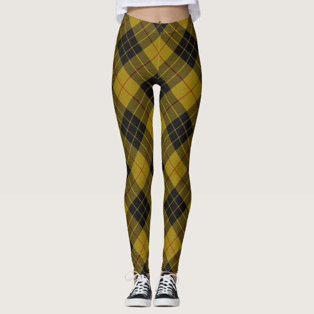 Legging Xadrez amarela de tartan MacLeod (Frente)