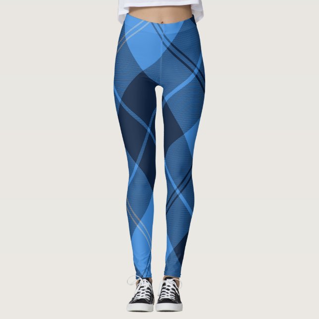 Legging xadrez azul (Frente)