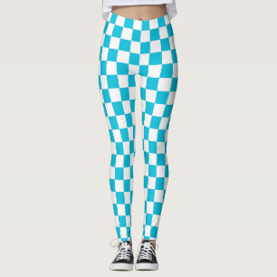 Legging Xadrez azul aqua clássico