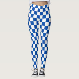 Legging Xadrez azul cobalto clássico