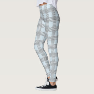 Legging Xadrez azul e cinzenta Pastel
