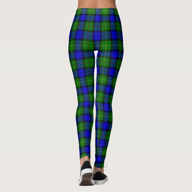Legging xadrez azul verde tartan Farquharson (Verso)