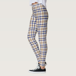 Legging Xadrez Bege Azul Marinho Vermelho XDIY BG Branco