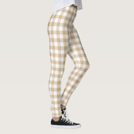 Legging Xadrez Bege Gingham